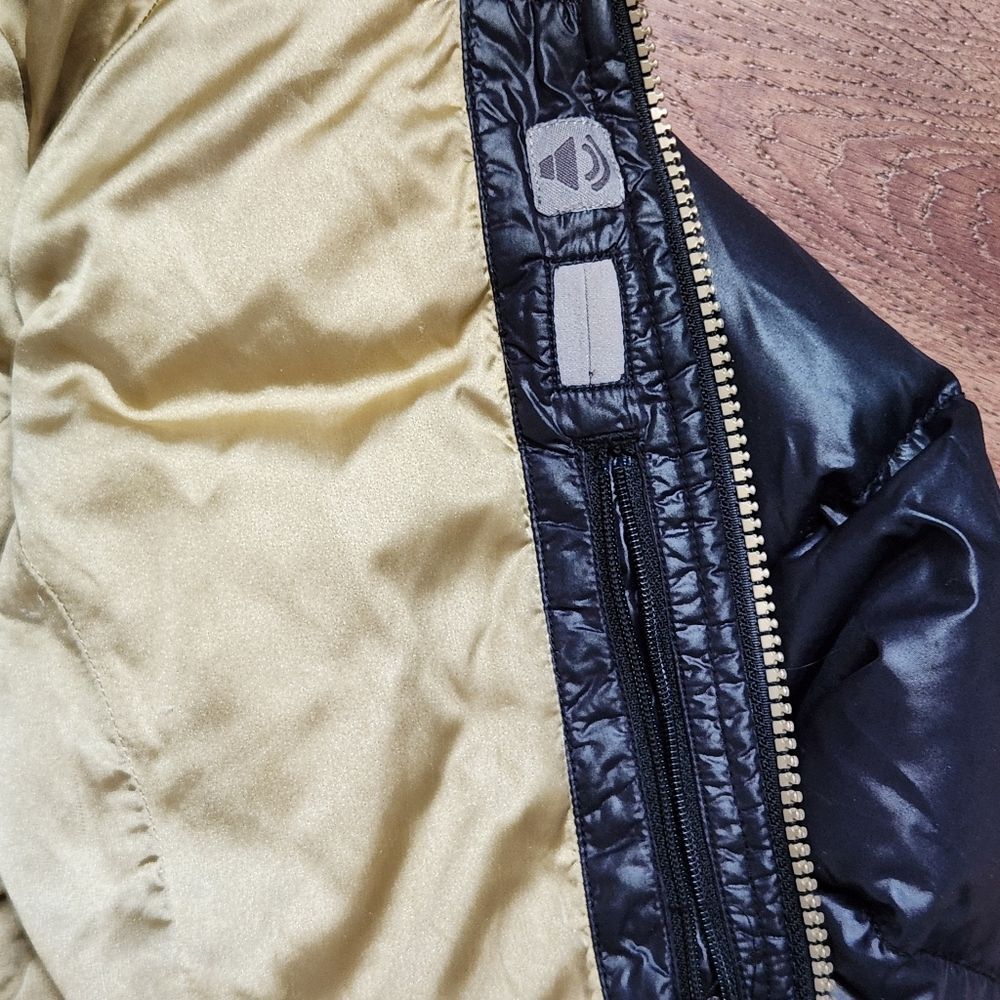 Kids The North Face Cocolee Black Gold Down Puffer Coat M 10/12 - Picture 12 of 16